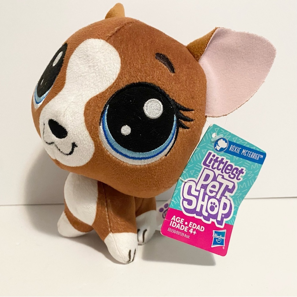 Littlest Pet Shop Puppy Dog Plush Roxie McTerrier Pet Stuffed Animal LPS 7” New